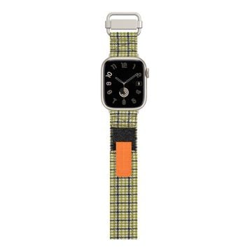 Apple Watch Series 41mm - 40mm - 38mm Universal Nylon klockarmband - Gröna Rutnät