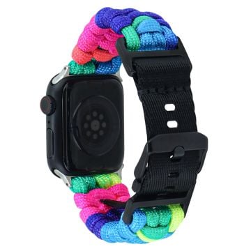 Apple Watch Series 41mm - 40mm - 38mm Universal Nylon Rope Watch Band Dual Color - Flerfärgad