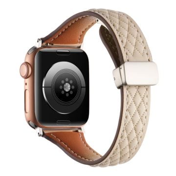 Klockarmband Apple Watch Series 41mm - 40mm - 38mm Universal Genuine Cow Leather Strap - Ljusrosa