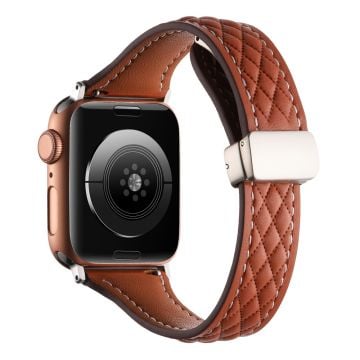 Klockarmband Apple Watch Series 41mm - 40mm - 38mm Universal Genuine Cow Leather Strap - Brun