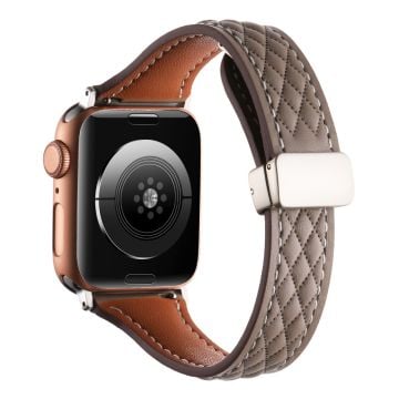 Klockarmband Apple Watch Series 41mm - 40mm - 38mm Universal Genuine Cow Leather Strap - Kaffe