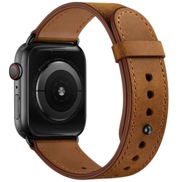 Apple Watch Series 41mm - 40mm - 38mm Universalarmband - Brun + Svart Nit