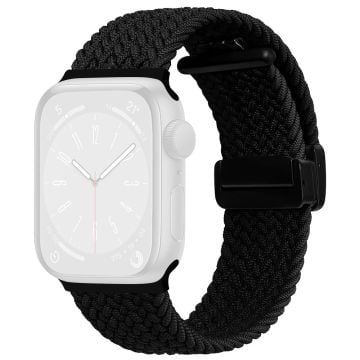 Apple Watch Series 41mm - 40mm - 38mm Universal Nylon klockarmband Magnetiskt armband - Svart