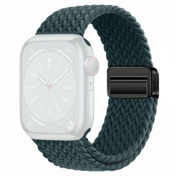 Apple Watch Series 41mm - 40mm - 38mm Universal Nylon klockarmband Magnetiskt armband - Regnskogsgrönt