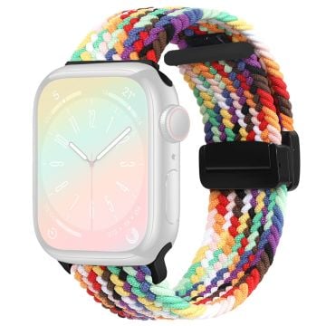 Apple Watch Series 41mm - 40mm - 38mm Universal Nylon klockarmband Magnetiskt armband - Regnbåge