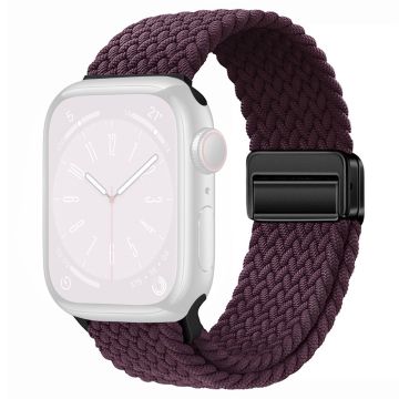 Apple Watch Series 41mm - 40mm - 38mm Universal Nylon klockarmband Magnetiskt armband - Mörklila