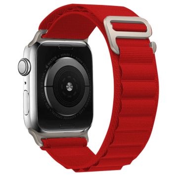 KALEBOL Apple Watch Series 49mm - 45mm - 44mm - 42mm Universal Nylon klockarmband - Röd