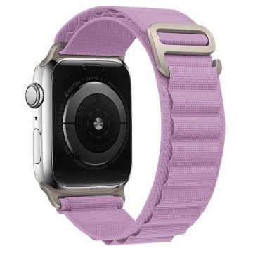 KALEBOL Apple Watch Series 41mm - 40mm - 38mm Universal klockarmband Nylon Loop Band - Ljuslila