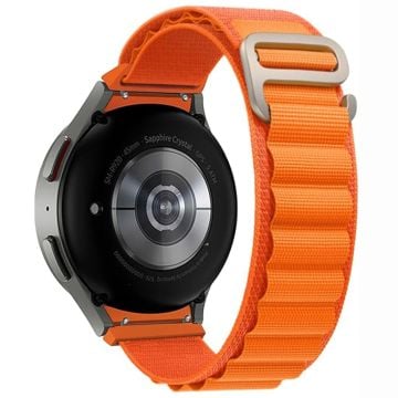 KALEBOL KLB-GSNL-001 Samsung Galaxy Watch6 / Watch6 Classic / Watch 5 Nylon Klockarmband Justerbart armband - Orange