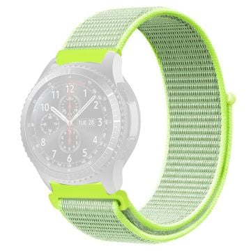 KALEBOL KLB-NLHH-001 Samsung Galaxy Watch3 45mm / Huawei Watch GT4 46mm Klockarmband 22mm Nylon Armband - Ljusgul