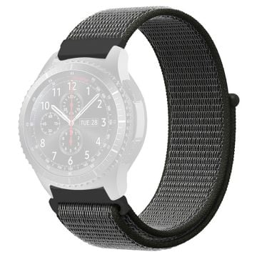 KALEBOL KLB-NLHH-001 Samsung Galaxy Watch3 45mm / Huawei Watch GT4 46mm Klockarmband 22mm Nylon Armband - Mörk Olivgrön