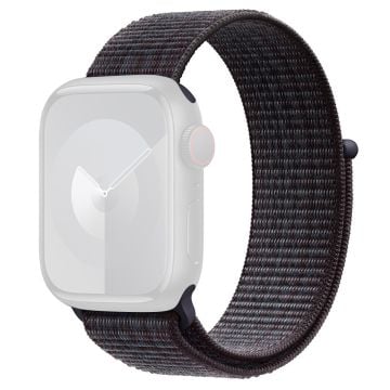 KALEBOL Apple Watch Series 41mm - 40mm - 38mm Universal Nylon Loop klockarmband - Svart + Blå