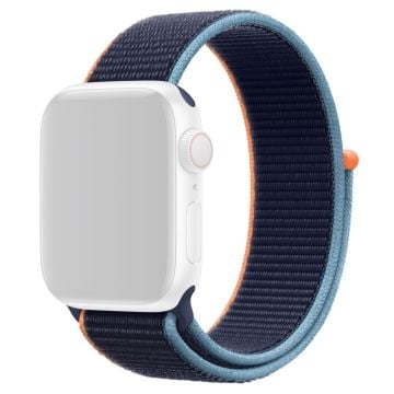 KALEBOL Apple Watch Series 41mm - 40mm - 38mm Universal Nylon Loop klockarmband - Mörk Marinblå