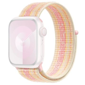 KALEBOL Apple Watch Series 49mm - 45mm - 44mm - 42mm Universal Nylon Watch Band - Stjärnljus + Rosa