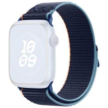 KALEBOL Apple Watch Series 41mm - 40mm - 38mm Universal Klockarmband Nylon Strap - Mörk Marinblå