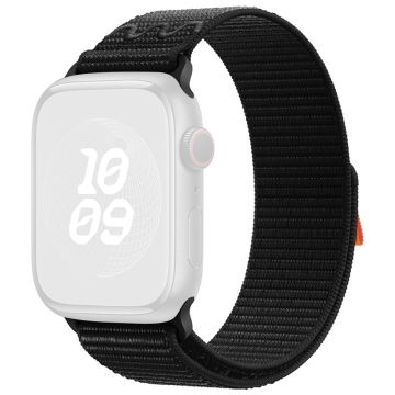 KALEBOL Apple Watch Series 41mm - 40mm - 38mm Universal Klockarmband Nylon Strap - Djup Svart