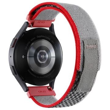 KALEBOL KLB-YJNLHH-001 Samsung Galaxy Watch3 45mm / Huawei Watch GT4 46mm Armband Sportrem 22mm - Röd + Grå