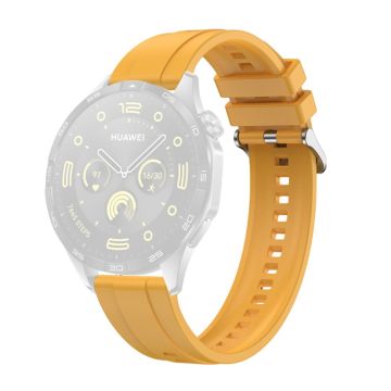 Huawei Watch GT 4 41mm / Garmin Venu 3S 18mm Klockarmband Silikonband Ersättning - Mörkgul