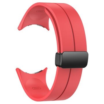 Google Pixel Watch 2 / Pixel Watch Silikonband Klockarmband med magnetiskt vikbart spänne - Röd