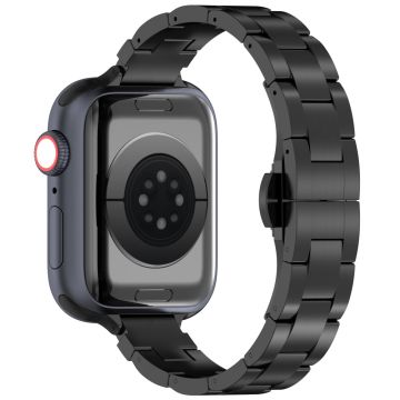 Apple Watch Series 41 mm - 40 mm - 38 mm universalarmband i titanmetall - Svart