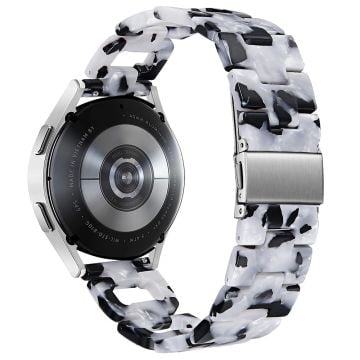 D-Shape Strap Huami Amazfit Cheetah Pro Resin Bracelet Replacement Klockarmband - Svart + Vit