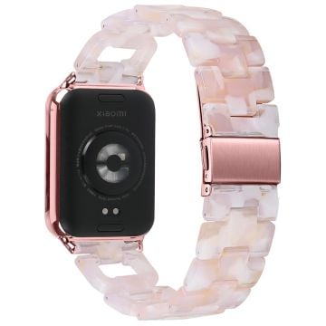 Xiaomi Smart Band 8 Pro Smart Watch D-Shape Strap Resin Bracelet Klockarmband Replacement - Rosa Blomma