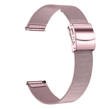 Fitbit Charge 3 / 4 / SE Moderiktigt armband för smarta klockor i rostfritt stål - Rosa Ros