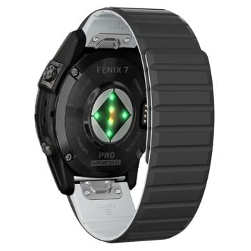 Garmin Fenix 5 / 5X / 6X / 7X ersättningsarmband 26mm Dual Color Silicone Smart Klockarmband - Svart / Grå