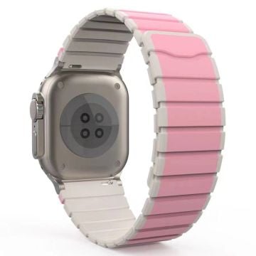 Klockarmband Apple Watch Series 9 8 7 41mm / 6 5 4 SE (2022) SE (2023) SE 40mm / Series 3 2 1 38mm Magnetiskt silikonarmband - Rosa