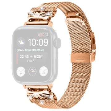 Apple Watch Series 49mm - 45mm - 44mm - 42mm Universal Electroplating klockarmband - Roséguld