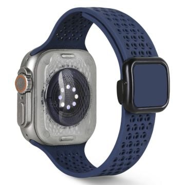 Apple Watch Series 41mm - 40mm - 38mm Magnetiskt silikonarmband - Midnattsblå