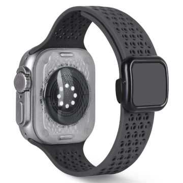 Apple Watch Series 41mm - 40mm - 38mm Magnetiskt silikonarmband - Mörkgrå