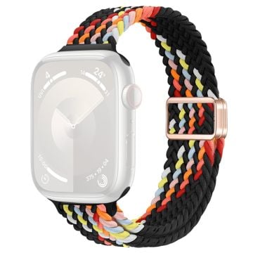 Apple Watch Series 41mm - 40mm - 38mm Klockarmband med magnetiskt spänne - Svart Regnbåge