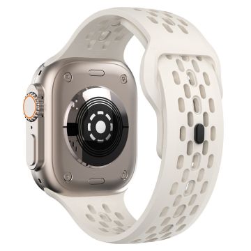 Apple Watch Series 41mm - 40mm - 38mm Rem Rembyte Mesh Hål Klockarmband - Stjärnljus