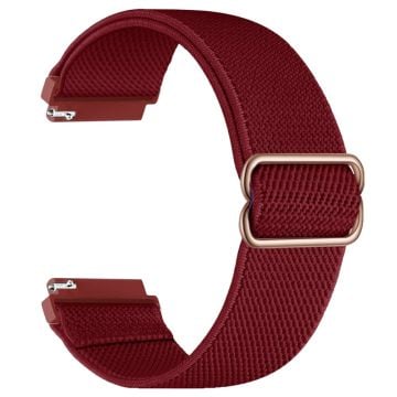 Samsung Galaxy Watch3 45mm / Huawei Watch GT 4 46mm Nylon Klockarmband 22mm Ersättningsarmband - Vinröd