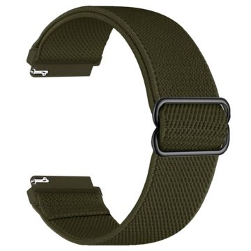 Samsung Galaxy Watch3 45mm / Huawei Watch GT 4 46mm Nylon Klockarmband 22mm Ersättningsarmband - Mörk Olivgrön