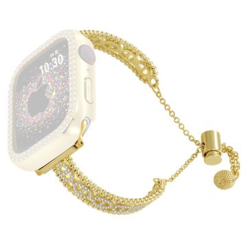 Apple Watch Series 41mm - 40mm - 38mm Rhinestone Koppararmband - Guld