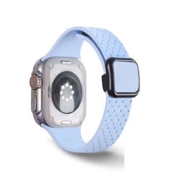 Apple Watch Series 41mm - 40mm - 38mm Klockarmband Armband med vävd textur - Dimmig Blå