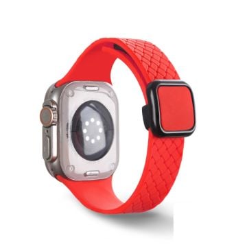 Apple Watch Series 41mm - 40mm - 38mm Klockarmband Armband med vävd textur - Röd