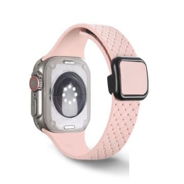 Apple Watch Series 41mm - 40mm - 38mm Klockarmband Armband med vävd textur - Rosa