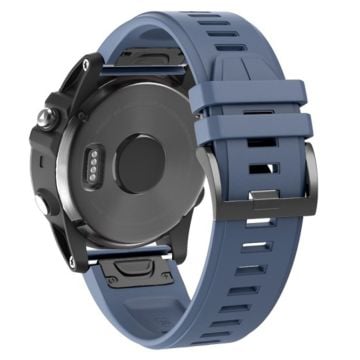 KALEBOL KLB-PWGJ-001 Garmin Fenix 7X / 7X Pro klockarmband 26 mm silikonarmband - Marinblå