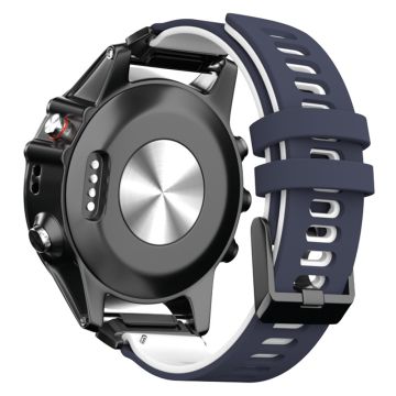 KALEBOL KLB-SSSCGJ-001 Garmin Fenix 6X / Fenix 7X / Instinct 2X Smart Watch Band QuickFit 26mm Armband - Midnattsblå + Vit