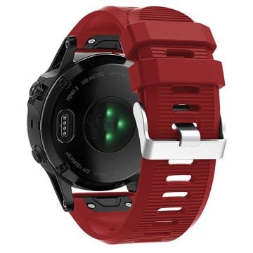 KALEBO LKLB-HWGJ-001 Garmin Fenix 6X / Fenix 7X / Instinct 2X Smart Watch Band QuickFit 26mm silikonarmband - Röd