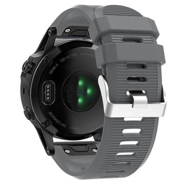 KALEBO LKLB-HWGJ-001 Garmin Fenix 6X / Fenix 7X / Instinct 2X Smart Watch Band QuickFit 26mm silikonarmband - Grå