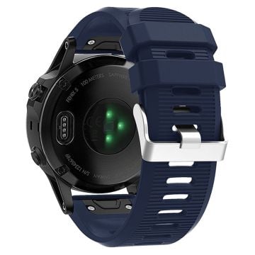 KALEBO LKLB-HWGJ-001 Garmin Fenix 6X / Fenix 7X / Instinct 2X Smart Watch Band QuickFit 26mm silikonarmband - Midnattsblå