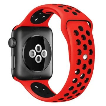 KALEBOL Storlek S / M Apple Watch Series 41mm - 40mm - 38mm Silikonarmband - Röd + Svart