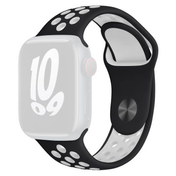 KALEBOL Storlek S / M Apple Watch Series 41mm - 40mm - 38mm Silikonarmband - Svart + Vit