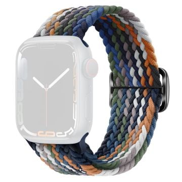 KALEBOL Apple Watch Series 49mm - 45mm - 44mm - 42mm Nylonflätat klockarmband - Denim Flerfärgad