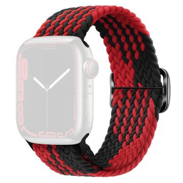 KALEBOL KLB - BZNL - 001 Apple Watch Series 41mm - 40mm - 38mm Nylon klockarmband - Svart + Röd