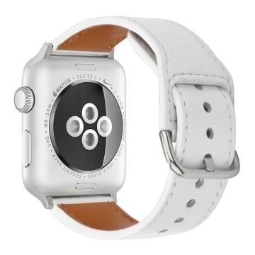 KALEBOL KALEBOL Apple Watch Series 41mm - 40mm - 38mm Smart klockarmband Veganläderarmband - Vit